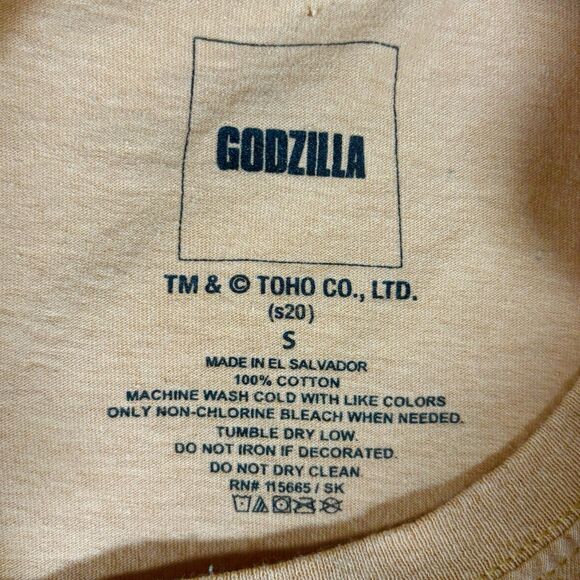 Toho Japanese Godzilla T-Shirt  Retro Kaiju Monster Graphic Tee Mens Small - Picture 6 of 6
